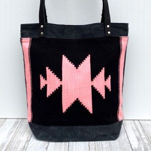 Handmade by Me Wool and Waxed Canvas Tote